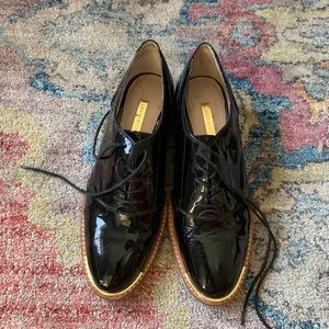 paten leather lace up shoes